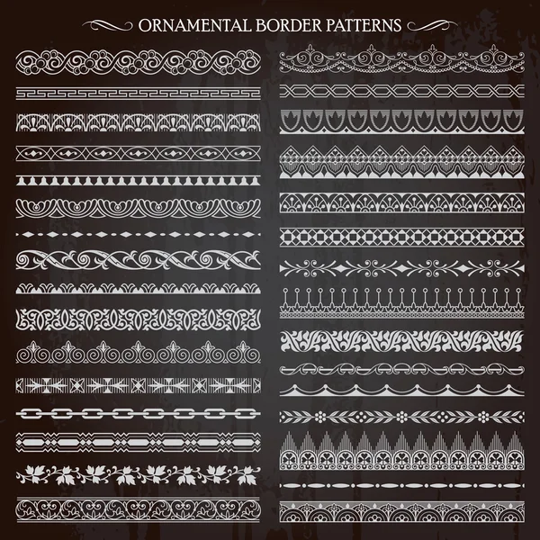 Vecteur de motifs de bordure ornementale — Image vectorielle