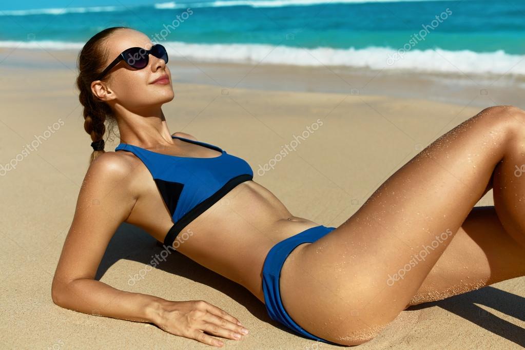 Woman On Beach In Summer