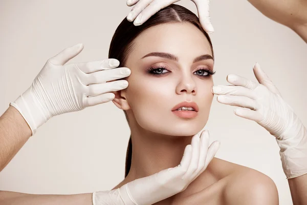 Woman before Plastic Surgery Operation Cosmetology — Stock Photo, Image