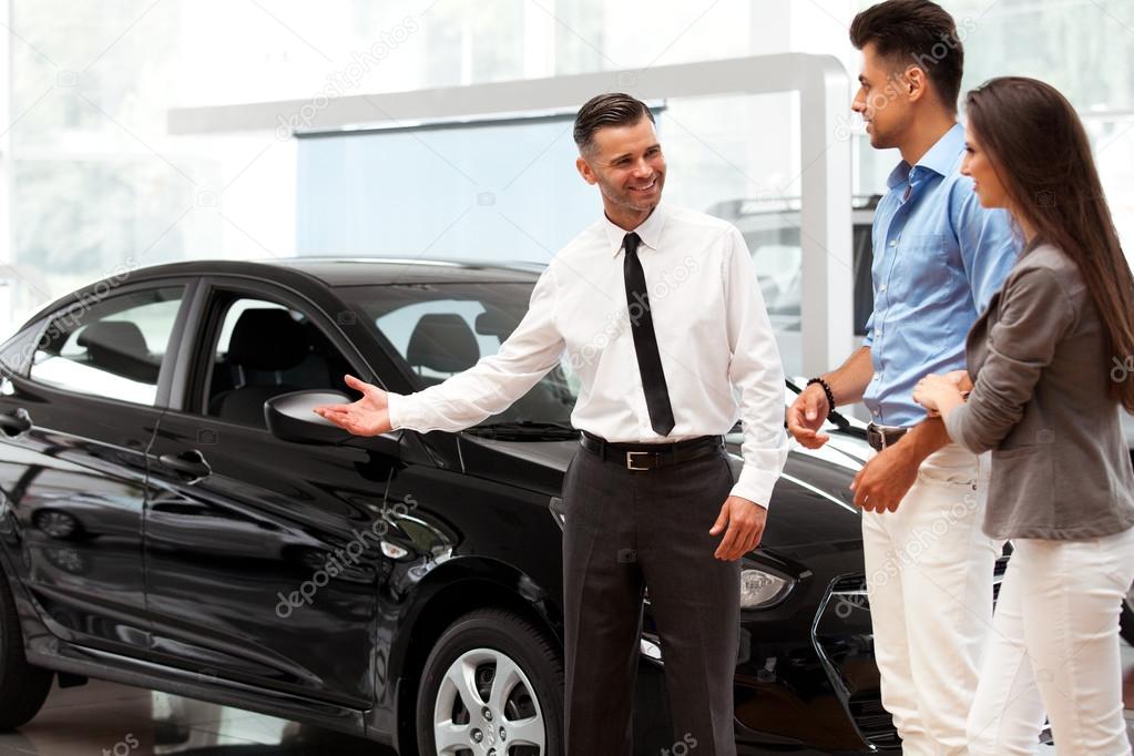 Car Salesman Invites Customers