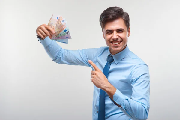 Işadamı holding para — Stok fotoğraf