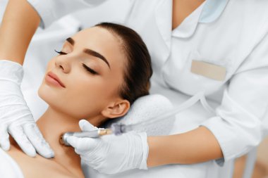 Face Skin Care. Diamond Microdermabrasion Peeling Treatment, Bea clipart