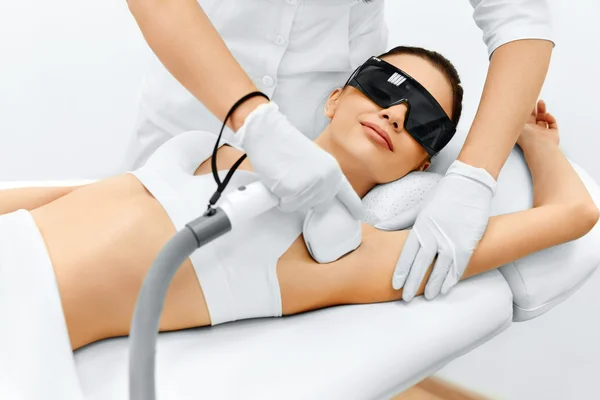 Body Care. Laser Hair Removal. Epilation Treatment. Smooth Skin. — Stock Photo, Image