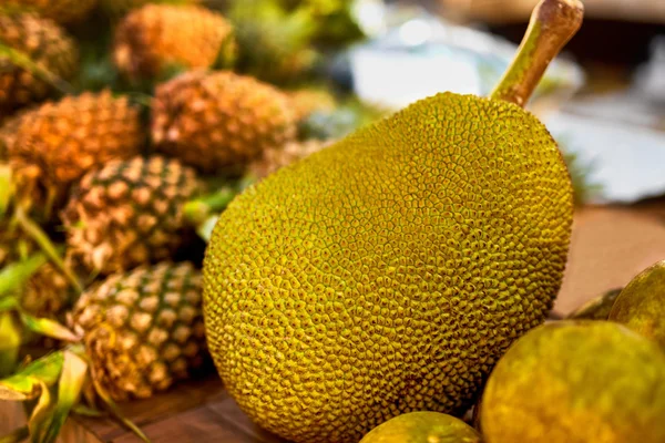 과일입니다. 건강 한 채식 원시 음식입니다. 유기 익은 Jackfruit. Nutritio — 스톡 사진