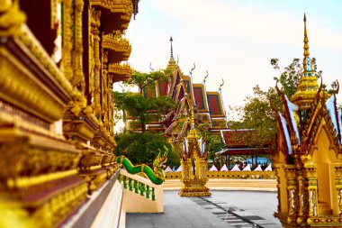 Thailand Architecture. Buddhist Pagoda At Wat Phra Yai Temple. L