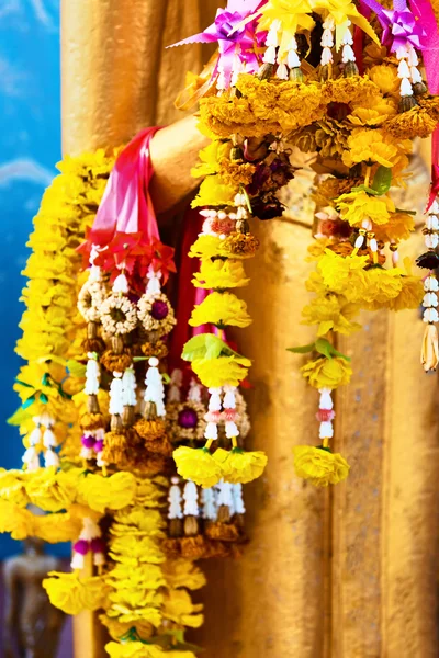 Religion. Buddhist Flower Offering For Temple. Buddhist Traditio — Stock Photo, Image