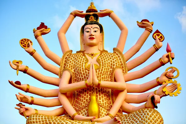 Thailand Landmark. Guan Yin Statue At Big Buddha Temple. Buddhis — Stock fotografie