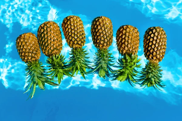 Healthy Food. Fresh Organic Pineapples In Water. Fruits. Nutriti — Stock Fotó
