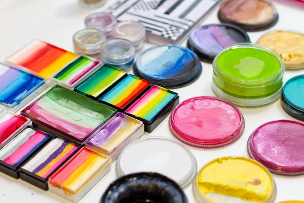 Sets of colorful face paints