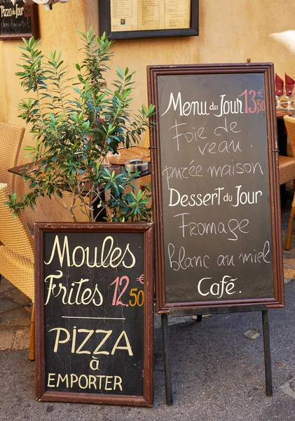 French street restaurant menu