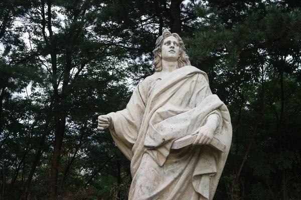 Chuncheon South Korea October 2020 Statue Man Holding Book One — 图库照片