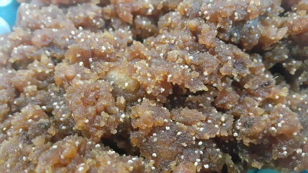 Nahaufnahme Der Traditionellen Süßen Süßspeise Namens Suji Halwa Oder Halva — Stockfoto