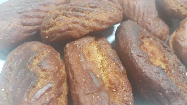 Vue Rapprochée Boulangerie Traditionnelle Dessert Khajoor Fabriquée Pakistan Afghanistan — Photo