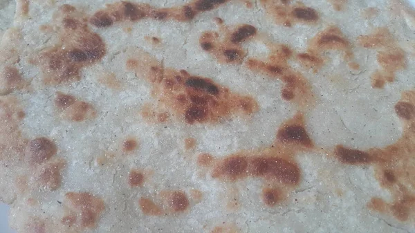 Vista Cerca Del Pan Tradicional Llamado Jawar Roti Bhakri Bhakri — Foto de Stock