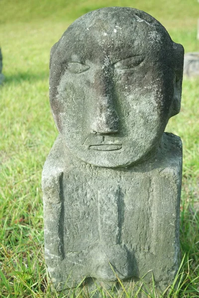 Chuncheon South Korea October 2020 Korean Vintage Stone Statue Glass — Stock Photo, Image