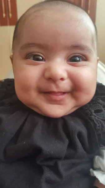 Baby Girl Lovely Face Big Eyes Cute Face Gesture Toddler — Stock Photo, Image