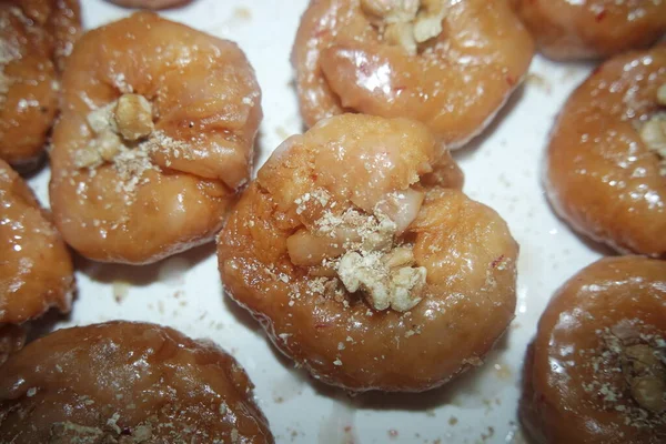 Νόστιμο Και Νόστιμο Ασιατικό Γλυκό Πιάτο Που Ονομάζεται Balu Shahi — Φωτογραφία Αρχείου