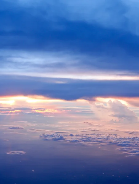 Sunset above clouds — Stock Photo, Image