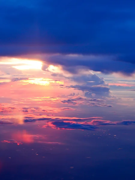 Sunset above clouds — Stock Photo, Image