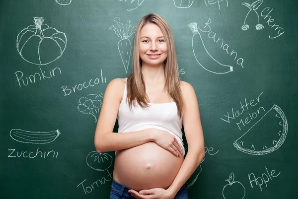 Alimentação saudável durante a gravidez — Fotografia de Stock