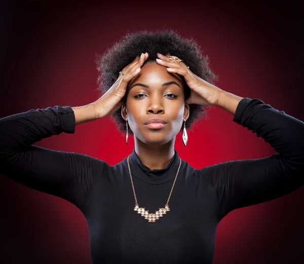 Young and beautiful black woman — Stock Photo, Image