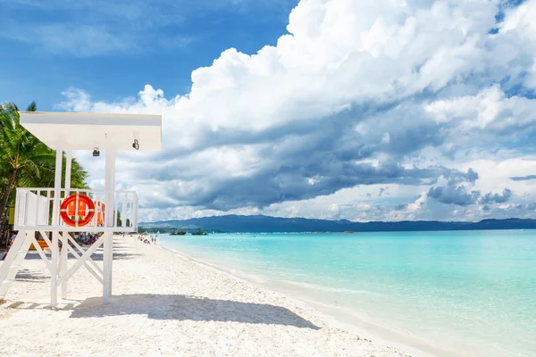 Ongerepte wateren en wit zand in Boracay — Stockfoto