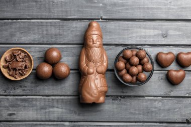 Bayram dönemi için lezzetli Noel çikolataları ve tatlılar.