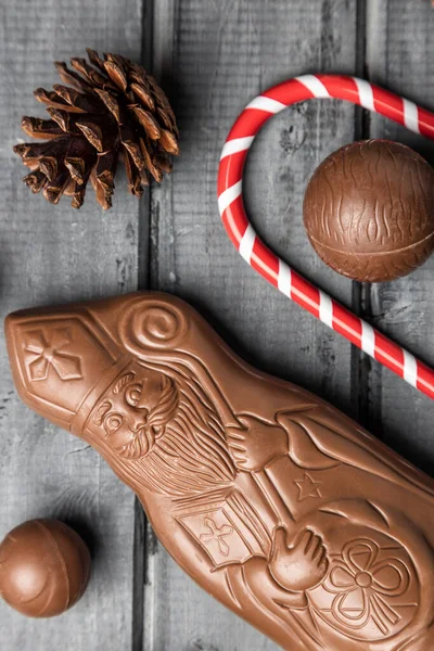 Délicieux Chocolat Noël Festif Bonbons Pour Période Des Fêtes — Photo