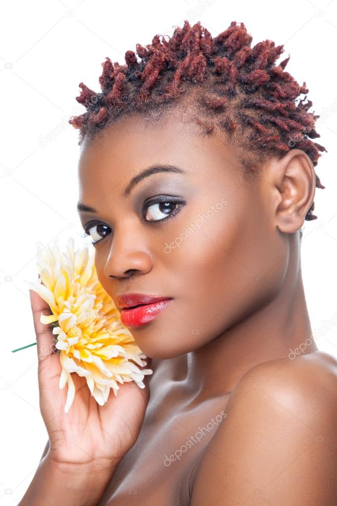 Black Beauty With Short Spiky Hair Stock Photo C Tommyandone