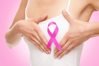 Meme Kanseri Bilinçlendirme şerit kadınla