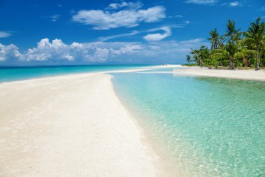 Paradise beach on an island in Philippines clipart