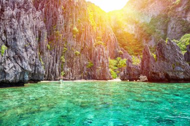 Güzel manzara El Nido, Filipinler