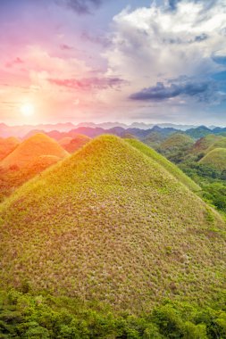 Beautiful Chocolate Hills in Bohol, Philippines clipart