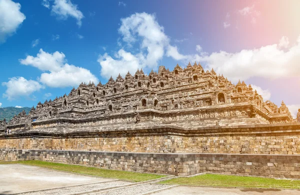 Oude tempel van Borobudur in Indonesië — Stockfoto