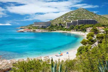 Mlini, Hırvatistan güzel turkuaz beach