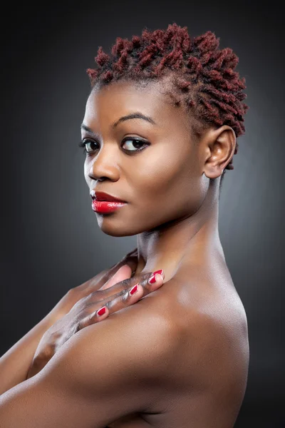 Black beauty with short spiky hair - Stock Image - Everypixel