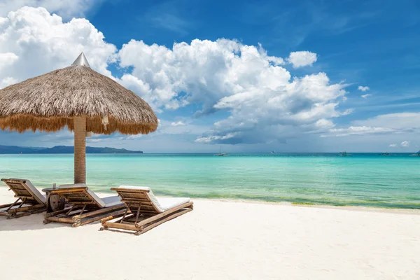 Relájese en una playa tropical — Foto de Stock