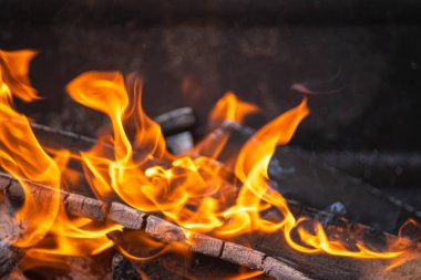 Kükreyen Ateşin Soyut Arkaplanının Yakın Çekimi