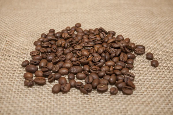 Sackcloth background coffee — Stock Photo, Image