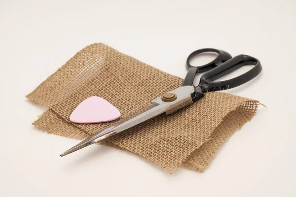 Sewing scissors on a white background — Stock Photo, Image
