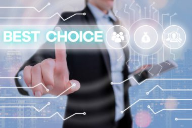 En İyi Seçim 'i gösteren bir not yazıyorum. İki ya da daha fazla olasılık arasında seçim ya da karar verme iş fotoğrafı gösterimi Sistem yöneticisi denetimi, dişli yapılandırma araçları konsepti.