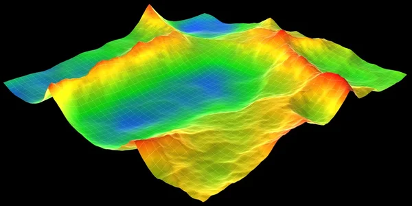 Schéma topographique abstrait du terrain — Photo