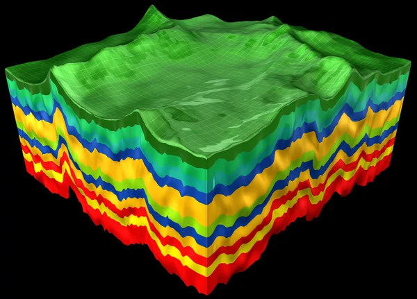 Abstraktní geologie vyjmout, režim vrstvy — Stock fotografie