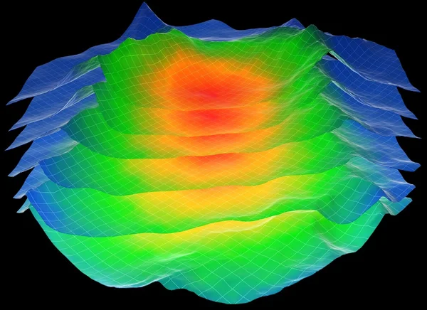 Abstract geology cut, activity layers scheme — Stock Photo, Image