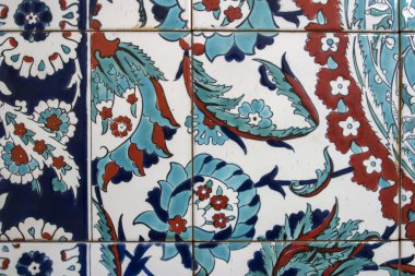 Ayrıntı görünümü, Iznik çinileri, Istanbul