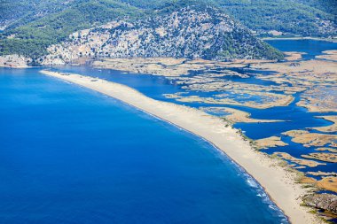 Iztuzu Plajı ve Dalyan nehir, Dalyan, Muğla delta