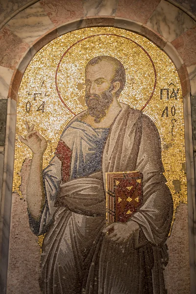 Saint Paul of Tarsus mosaic in Chora Church, Istanbul, Turkey — Stock Photo, Image