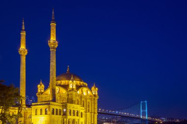  Geceleri Ortaköy Camii, Istanbul, Türkiye