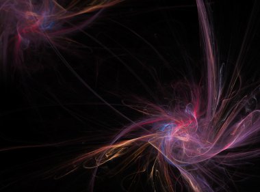 koyu arka plan üzerinde parlayan gökkuşağı eğik çizgiler evren. Resimde. ile boşaltmak