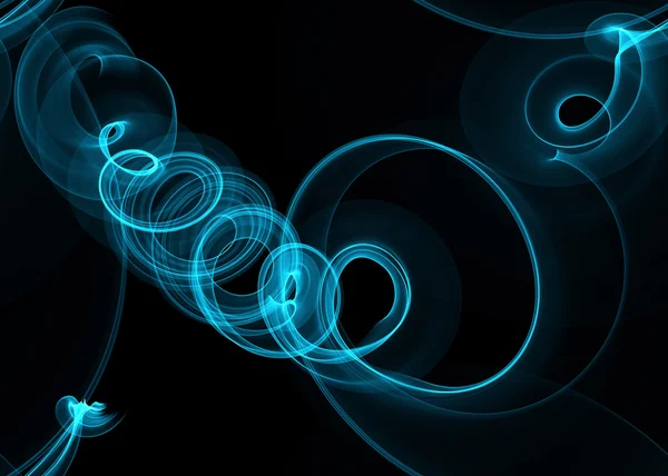 parlak mavi çizgiler ve sircles koyu arka plan üzerinde kavisli. seamless resimde modeli.